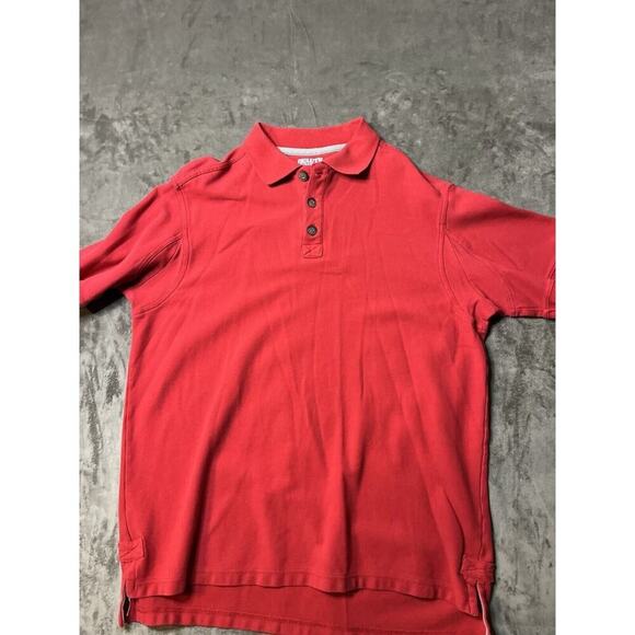 Duluth Trading Polo Shirt Men Medium Red Adult‎ Short Sleeve - Picture 1 of 4